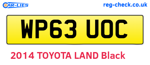 WP63UOC are the vehicle registration plates.