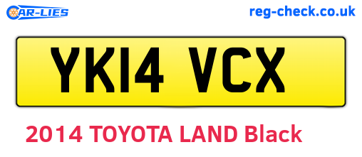 YK14VCX are the vehicle registration plates.