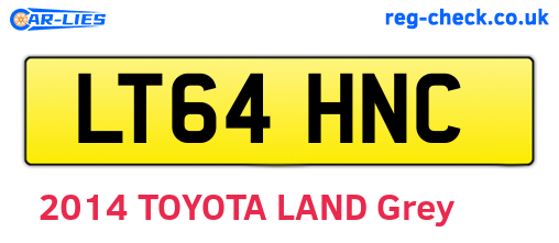 LT64HNC are the vehicle registration plates.