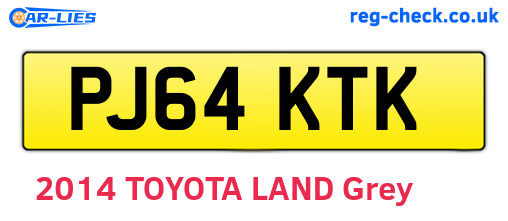 PJ64KTK are the vehicle registration plates.