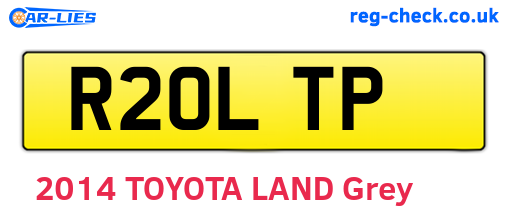 R20LTP are the vehicle registration plates.
