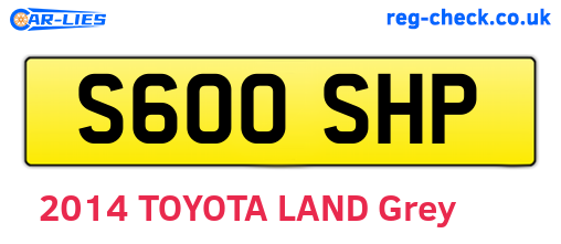 S600SHP are the vehicle registration plates.