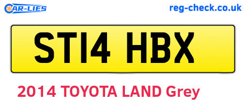 ST14HBX are the vehicle registration plates.