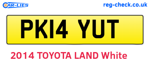 PK14YUT are the vehicle registration plates.