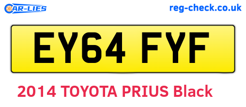 EY64FYF are the vehicle registration plates.