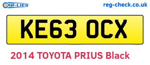 KE63OCX are the vehicle registration plates.