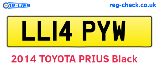 LL14PYW are the vehicle registration plates.