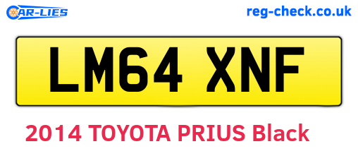 LM64XNF are the vehicle registration plates.