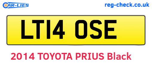 LT14OSE are the vehicle registration plates.