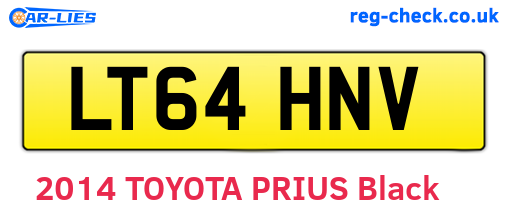 LT64HNV are the vehicle registration plates.