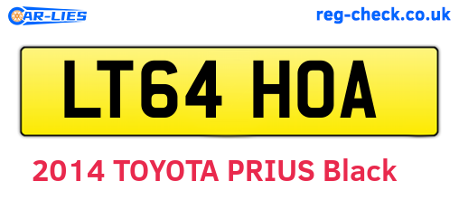 LT64HOA are the vehicle registration plates.