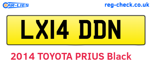 LX14DDN are the vehicle registration plates.