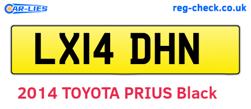 LX14DHN are the vehicle registration plates.
