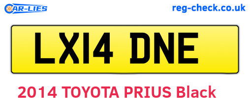 LX14DNE are the vehicle registration plates.