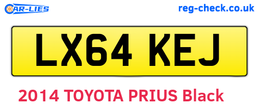 LX64KEJ are the vehicle registration plates.