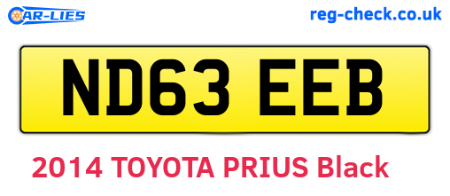 ND63EEB are the vehicle registration plates.