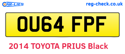 OU64FPF are the vehicle registration plates.