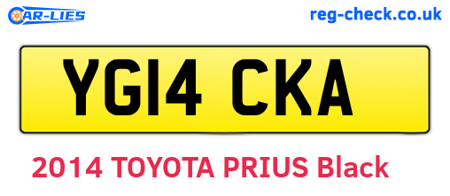 YG14CKA are the vehicle registration plates.