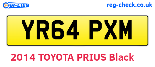 YR64PXM are the vehicle registration plates.
