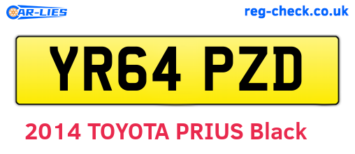 YR64PZD are the vehicle registration plates.
