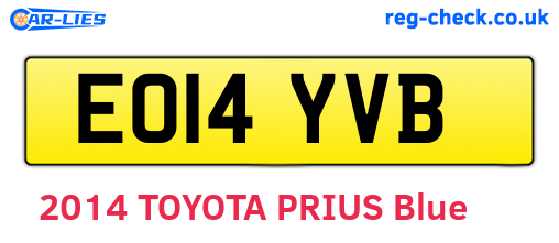 EO14YVB are the vehicle registration plates.