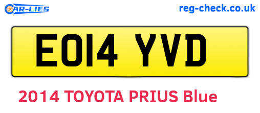 EO14YVD are the vehicle registration plates.