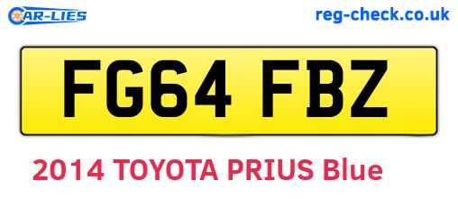 FG64FBZ are the vehicle registration plates.