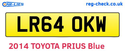 LR64OKW are the vehicle registration plates.