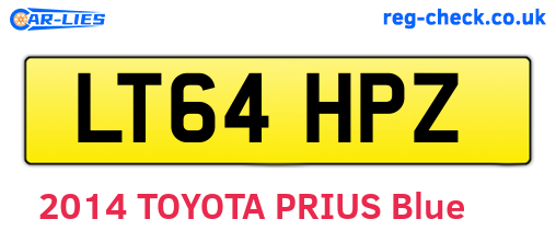 LT64HPZ are the vehicle registration plates.