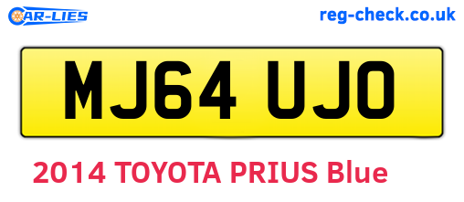 MJ64UJO are the vehicle registration plates.