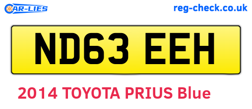 ND63EEH are the vehicle registration plates.