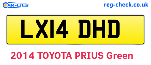 LX14DHD are the vehicle registration plates.