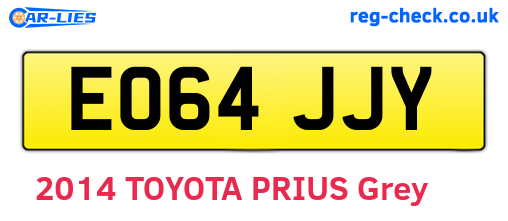 EO64JJY are the vehicle registration plates.