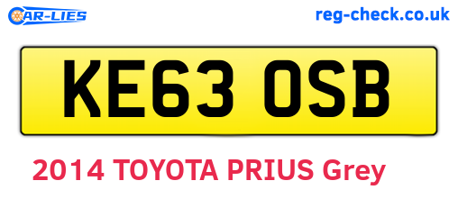 KE63OSB are the vehicle registration plates.