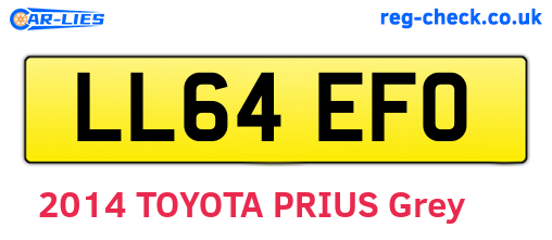 LL64EFO are the vehicle registration plates.