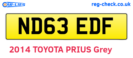 ND63EDF are the vehicle registration plates.