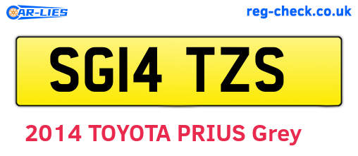 SG14TZS are the vehicle registration plates.