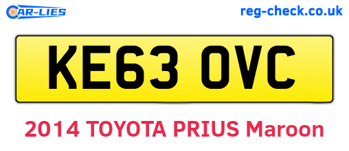 KE63OVC are the vehicle registration plates.