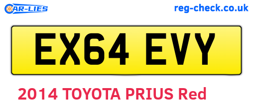 EX64EVY are the vehicle registration plates.