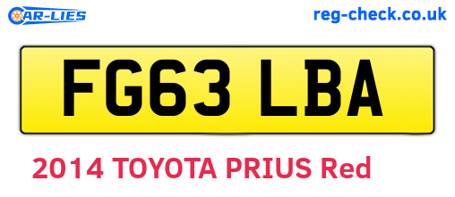 FG63LBA are the vehicle registration plates.