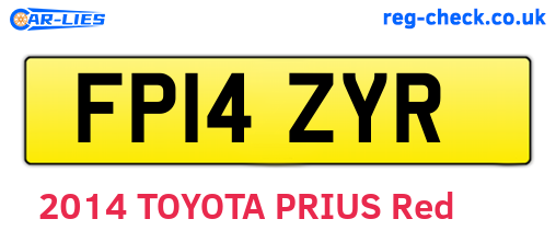 FP14ZYR are the vehicle registration plates.