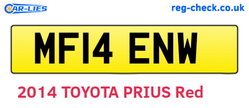 MF14ENW are the vehicle registration plates.