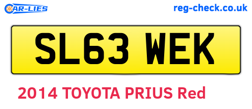 SL63WEK are the vehicle registration plates.