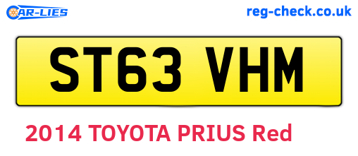 ST63VHM are the vehicle registration plates.