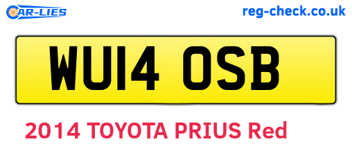 WU14OSB are the vehicle registration plates.