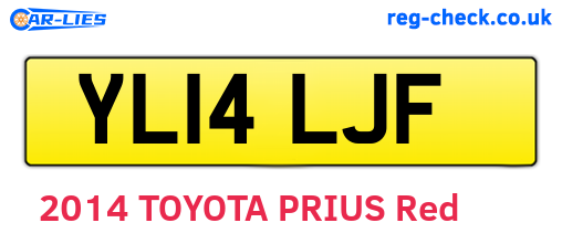 YL14LJF are the vehicle registration plates.