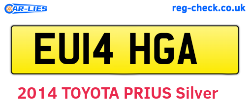 EU14HGA are the vehicle registration plates.