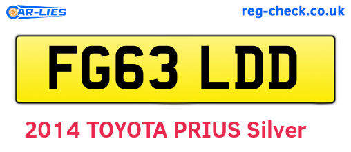 FG63LDD are the vehicle registration plates.