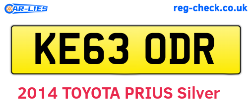 KE63ODR are the vehicle registration plates.