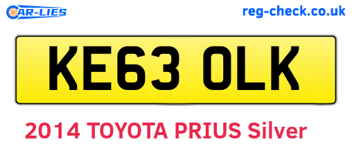 KE63OLK are the vehicle registration plates.